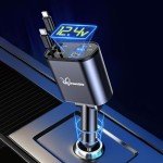 DreamBee 66W 4-in-1 Retractable Car Charger
