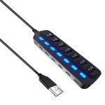 ONFINIO 7-Port USB 3.0 Hub with Switches
