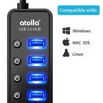 Atolla 7-Port USB 3.0 Hub with Smart Charging