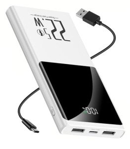 10000mAh Slim Portable Charger with Fast Charge