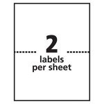 Avery 5.5"x8.5" Printable Shipping Labels - 100 Pack
