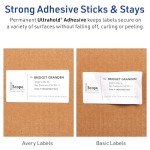 Waterproof Printable Address Labels, 1" x 2-5/8", 1500 Pack