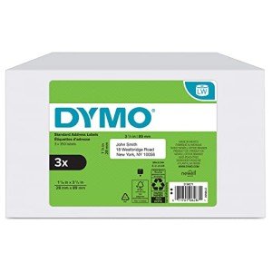 DYMO LW Mailing Address Labels, 3 Rolls of 350