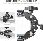 NEEWER Super Clamp with Dual Ballhead Arm