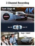 OMBAR 3-Channel Dash Cam with WiFi & GPS