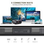 Bluetooth Wireless Sound Bar with Subwoofer, Black