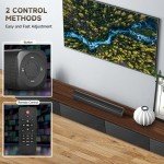 Bluetooth Wireless Sound Bar with Subwoofer, Black