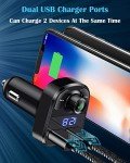 Bluetooth FM Transmitter Car Charger with Dual USB