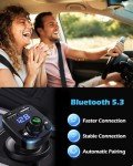 Bluetooth FM Transmitter Car Charger with Dual USB