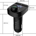 Bluetooth FM Transmitter Car Charger with Dual USB