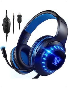 Pacrate Gaming Headset with LED Lights and Mic
