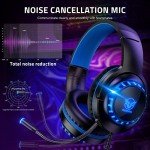 Pacrate Gaming Headset with LED Lights and Mic