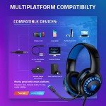 Pacrate Gaming Headset with LED Lights and Mic