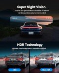 VUDDIG 4K Dual Dash Cam with Wi-Fi & GPS