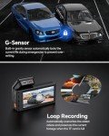 VUDDIG 4K Dual Dash Cam with Wi-Fi & GPS