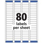 Avery Printable White Return Address Labels, 8,000 Pack