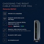 Motorola MB7621 Cable Modem for High-Speed Plans