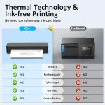 Inkless Portable Wireless Travel Printer with Case