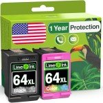 Limeink Remanufactured HP 64 Ink Cartridge Combo