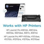 HP 148X Black LaserJet Toner Cartridge for Pro 4001