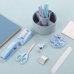 SKYDUE 10-Piece Desk Organizer Set in Blue