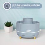 SKYDUE 10-Piece Desk Organizer Set in Blue