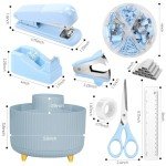 SKYDUE 10-Piece Desk Organizer Set in Blue