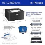 Brother HL-L2460DW XL Wireless Monochrome Laser Printer