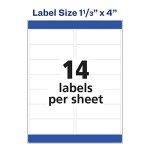 Avery Easy Peel Printable Address Labels, 1-1/3" x 4