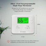 Simple Non-Programmable Thermostat for Single-Stage Systems