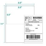 Self-Adhesive Half Sheet Labels for Printers - 300 Count