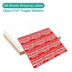 Self-Adhesive Half Sheet Labels for Printers - 300 Count