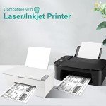 Self-Adhesive Half Sheet Labels for Printers - 300 Count