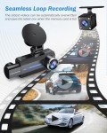 3-Channel 2.5K Dash Cam with Night Vision