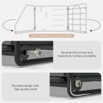 HUHOLE 5-Tier Mesh Desk Organizer with File Holder