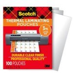 Scotch Thermal Laminating Pouches, 100 Count, Letter Size