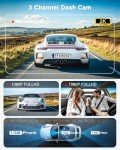 Fiteye 3-Channel 4K Dash Cam with WiFi & GPS