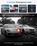 Fiteye 3-Channel 4K Dash Cam with WiFi & GPS