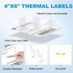 MaxGear 4" x 6" Thermal Shipping Labels - 500 Pack
