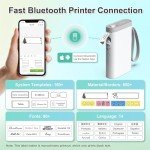 Bluetooth Label Maker with Tape - Mini Printer