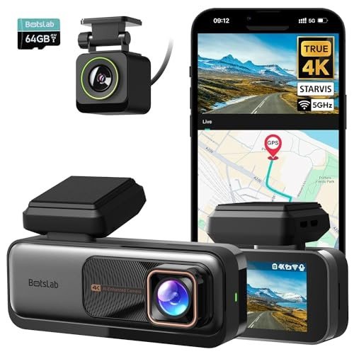 BOTSLAB 4K Dual Dash Cam with Night Vision