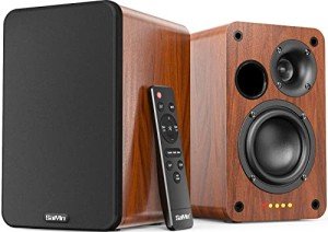 Saiyin 30W Bluetooth Bookshelf Speakers with Woofer