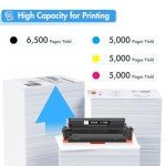 Toner Cartridge Replacement for HP 410X/410A (4 Pack)