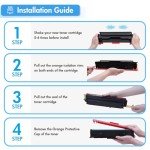 Toner Cartridge Replacement for HP 410X/410A (4 Pack)