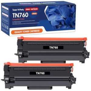 Brother TN760 High Yield Black Toner - 2 Pack