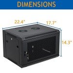 Tedgetal 6U Wall Mount Network Rack Cabinet