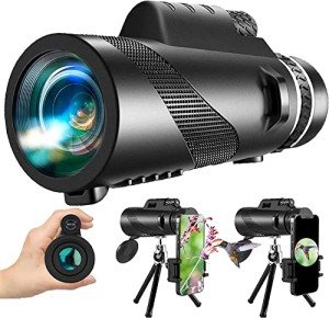 80x100 High-Powered Monocular Telescope for Adventures