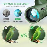 12x50 HD Monocular with Smartphone Adapter and Tripod
