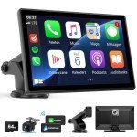 9" Wireless CarPlay Screen with Dash Cam & GPS