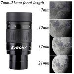 SVBONY SV135 Zoom Eyepiece 7-21mm for Telescopes